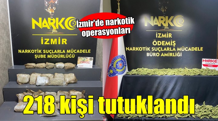 İzmir'de narkotik operasyonları... 218 kişi tutuklandı!