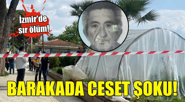 İzmir'de, naylon barakada erkek cesedi bulundu!