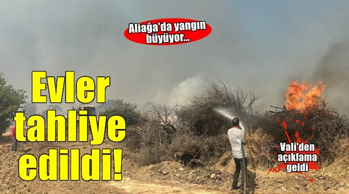 İzmir'de orman yangını sürüyor: Bazı evler tahliye edildi!