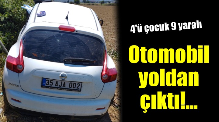 İzmir'de otomobil devrildi: 4'ü çocuk 9 yaralı!