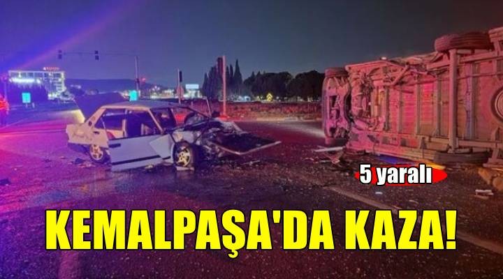 İzmir'de otomobille minibüsün çarpıştığı kazada 5 kişi yaralandı