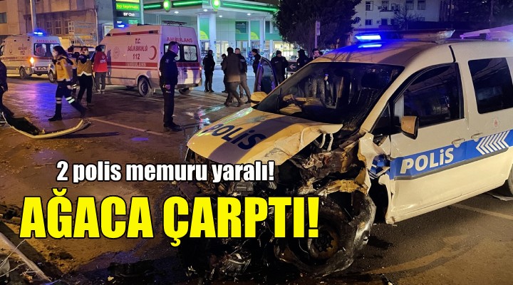 İzmir'de polisler kaza yaptı: 2 yaralı!