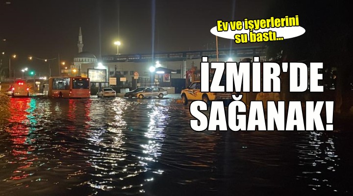 İzmir'de sağanak etkili oldu...
