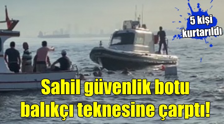 İzmir'de sahil güvenlik botu, balıkçı teknesine çarptı!
