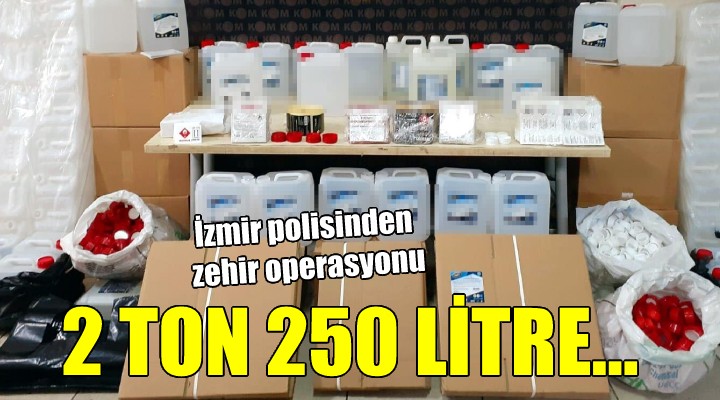 İzmir'de sahte etil alkol operasyonu...