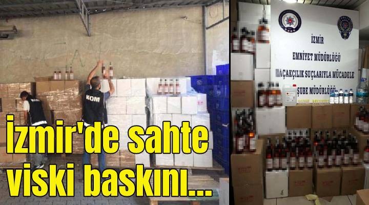 İzmir'de sahte viski operasyonu