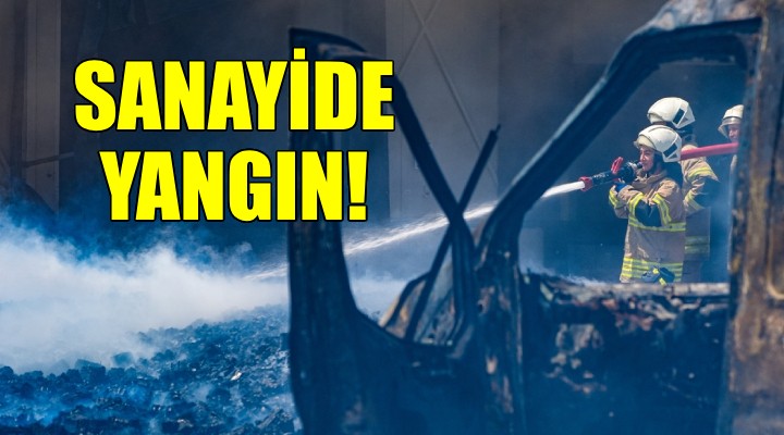 İzmir'de sanayi sitesinde yangın...