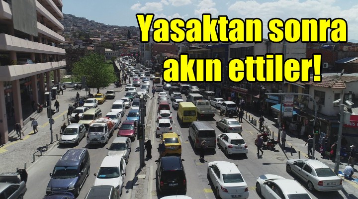 İzmir'de sokağa çıkma kısıtlaması sonrası yoğunluk