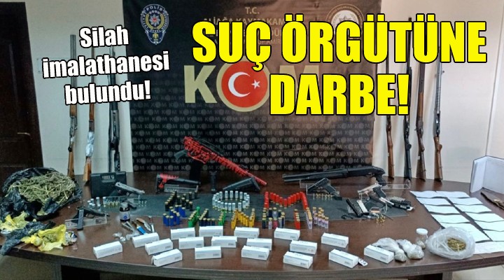 İzmir'de suç örgütüne darbe... Silah imalathanesi bulundu!
