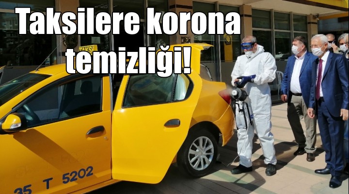 İzmir'de taksilere ayda 3 bin 200 litre dezenfektan