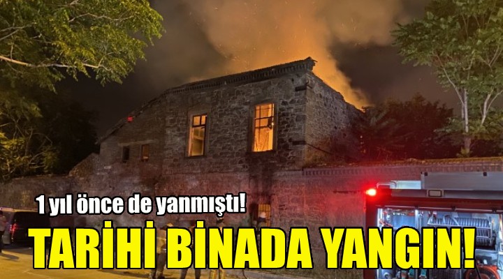 İzmir'de tarihi binada yangın!