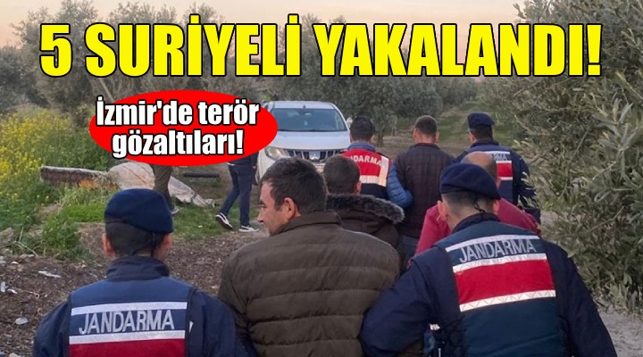 İzmir'de terör gözaltıları... 5 Suriyeli yakalandı!