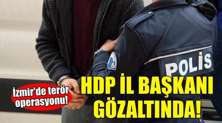 İzmir'de terör operasyonu: HDP İzmir İl Başkanı gözaltında!