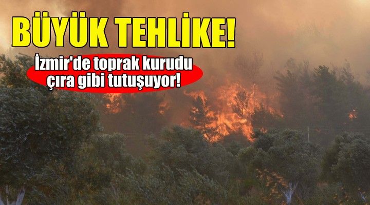 İzmir'de toprak kurudu, çıra gibi tutuşuyor!