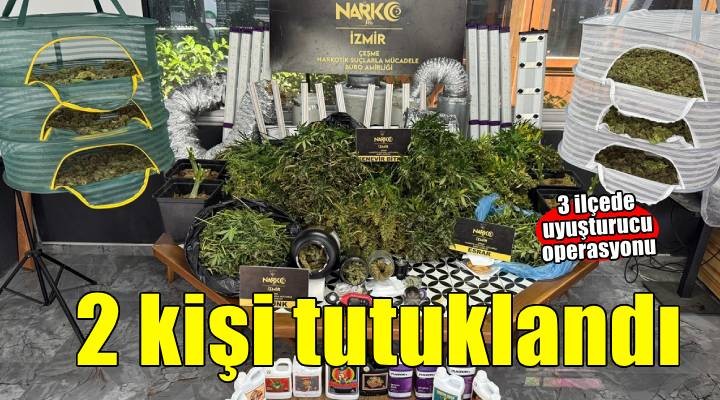 İzmir'de uyuşturucu operasyonunda 2 şüpheli tutuklandı