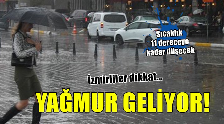 İzmir'de yağışlar başlıyor, sıcaklık düşüyor!