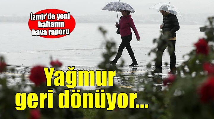 İzmir'de yağışlar geri dönüyor!