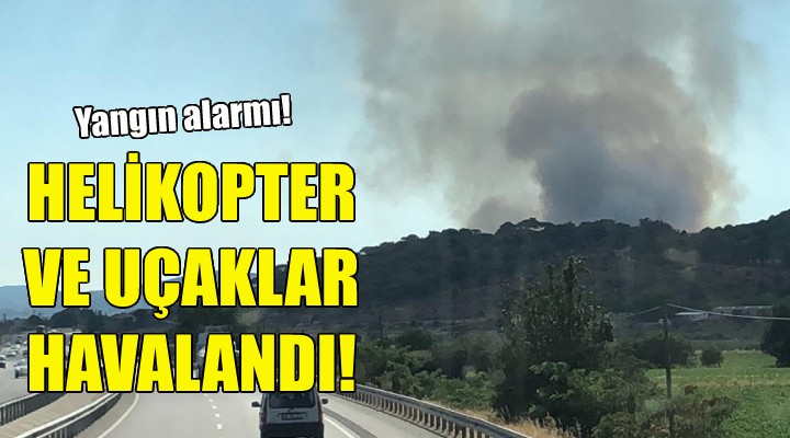İzmir'de yangın alarmı... Uçak ve helikopterler havalandı!