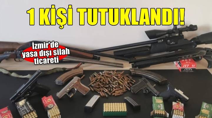 İzmir'de yasa dışı silah ticareti operasyonunda bir şüpheli tutuklandı