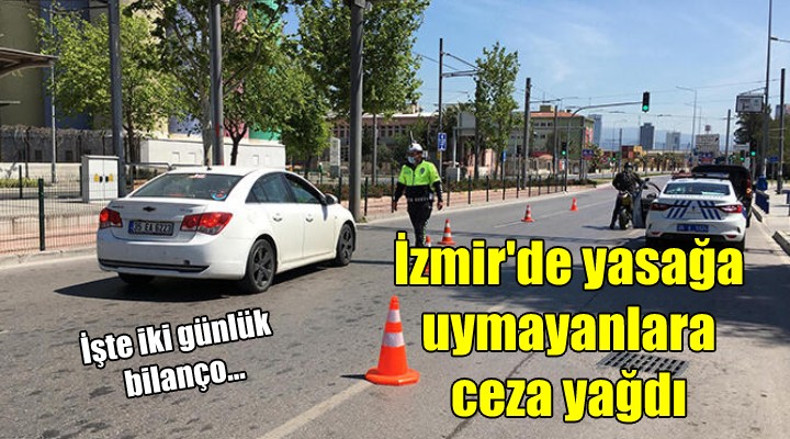 İzmir'de yasağa uymayanlara ceza yağdı
