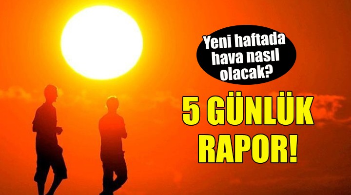 İzmir'de yeni haftada hava nasıl olacak?