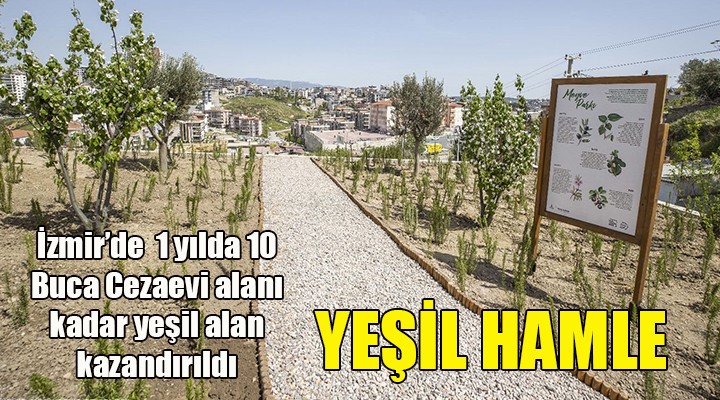 İzmir'de yeşil hamle.. 1 yılda 10 Buca Cezaevi alanı kadar yeşil alan...