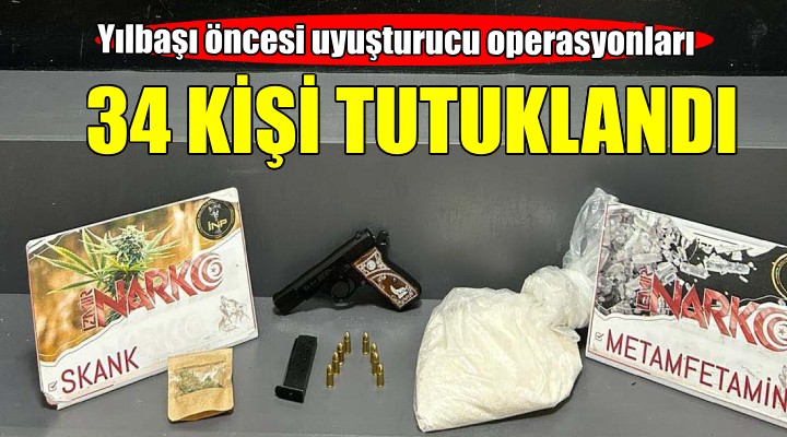 İzmir'de yılbaşı öncesi uyuşturucu operasyonları