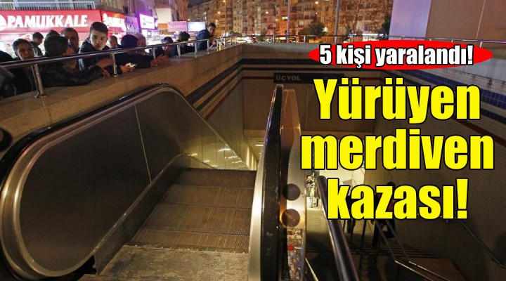 İzmir'de yürüyen merdiven kazası!