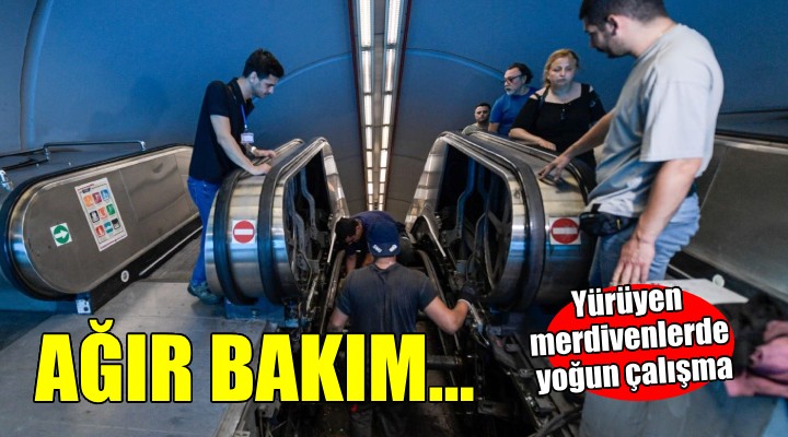 İzmir'de yürüyen merdivenlere ağır bakım...