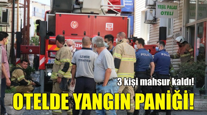 İzmir'deki otelde yangın paniği!
