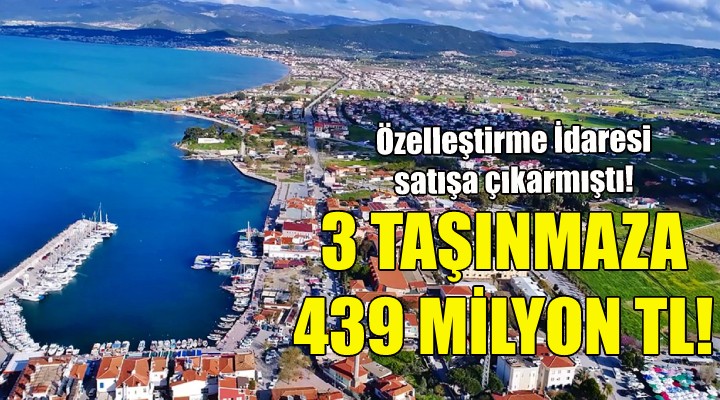 İzmir'deki 3 taşınmaza 439 milyon TL!
