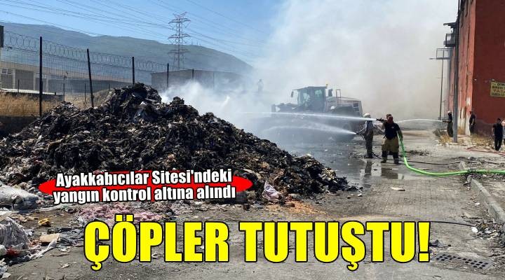 İzmir'deki Ayakkabıcılar Sitesi’nde çöp yangını