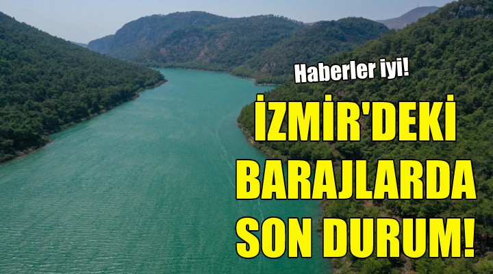 İzmir'deki barajlarda son durum!