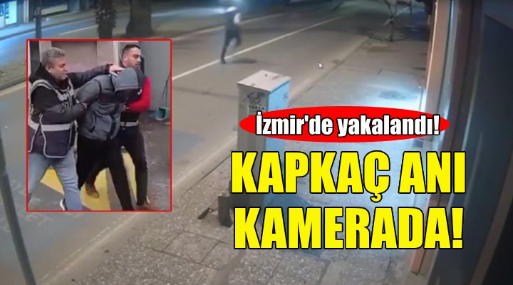 İzmir'deki kapkaç anı kamerada!