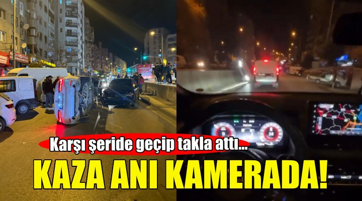 İzmir'deki kaza anı kamerada!