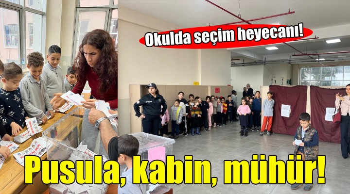 İzmir'deki okulda seçim heyecanı... Genel seçimi aratmadı!