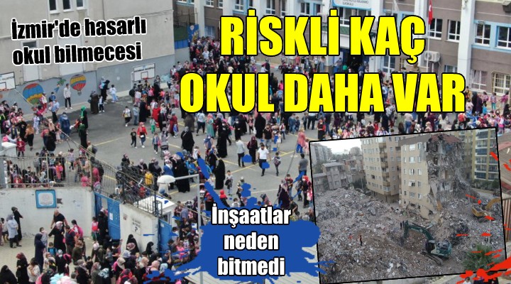 İzmir'deki okullarda deprem bilmecesi... DAHA KAÇ RİSKLİ OKUL VAR?
