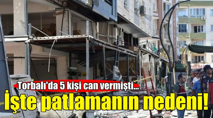 İzmir'deki patlamanın nedeni belli oldu!