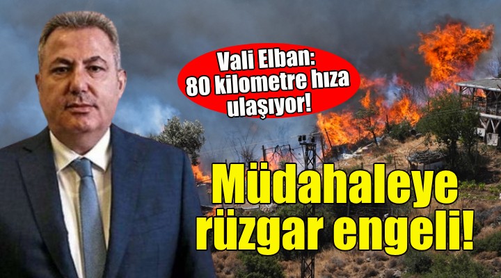 İzmir'deki yangına havadan müdahaleye rüzgar engeli!