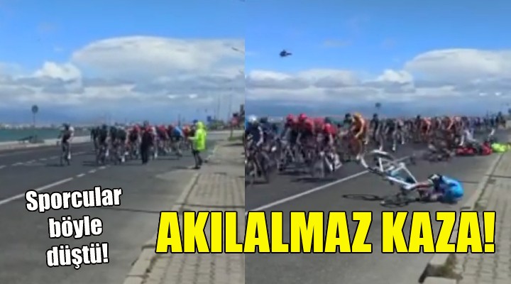 İzmir'deki yarışmada akılalmaz kaza!