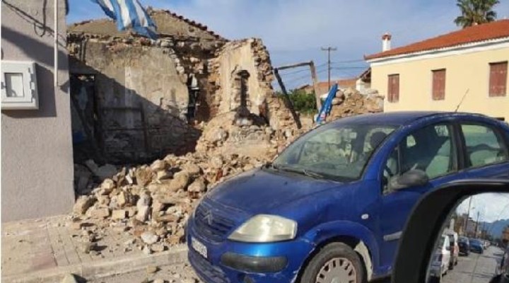 İzmir depremi Yunan adası Samos'u da yıktı