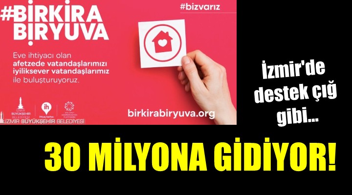 İzmir'de destek çığ gibi... Bir Kira Bir Yuva 30 milyona gidiyor!