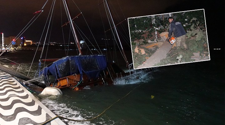 İzmir'i fırtına vurdu... İşte hasar raporu