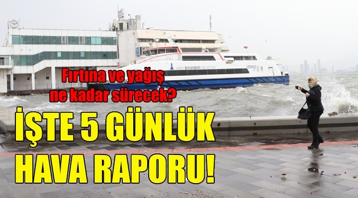 İzmir'in 5 günlük hava raporu!