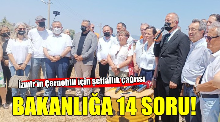 İzmir'in Çernobili için çevre örgütlerinden bakanlığa 14 soru!