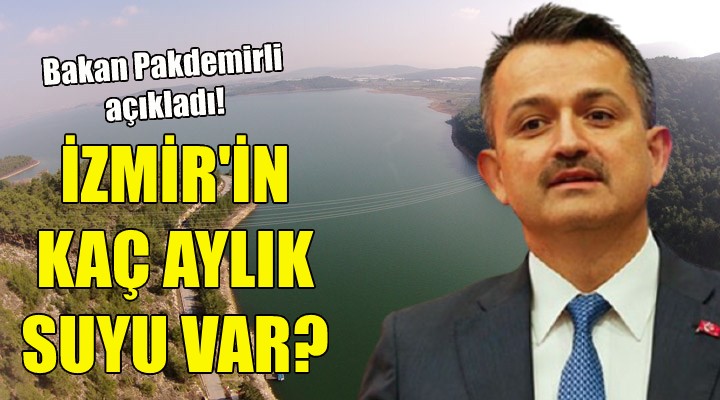 İzmir'in kaç aylık suyu var?