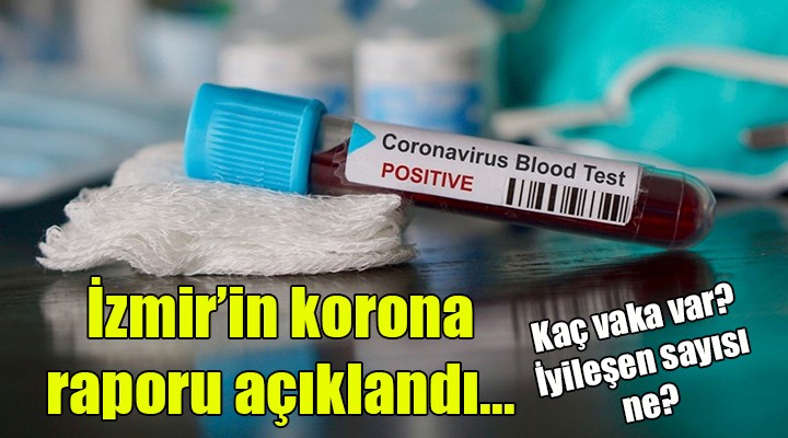 İzmir'in koronavirüs raporu açıklandı...