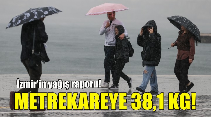 İzmir'in yağış raporu... Metrekareye 38,1 kilogram!
