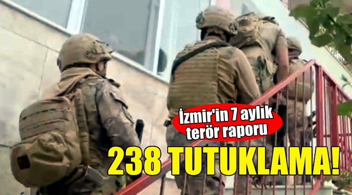 İzmir'de 7 ayda 238 terör şüphelisi tutuklandı!