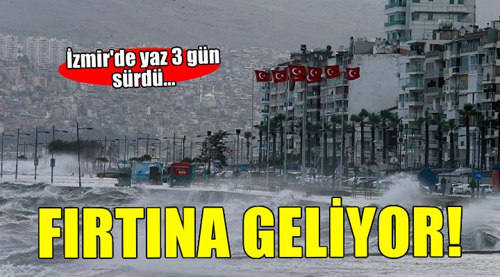 İzmir'e fırtına uyarısı...